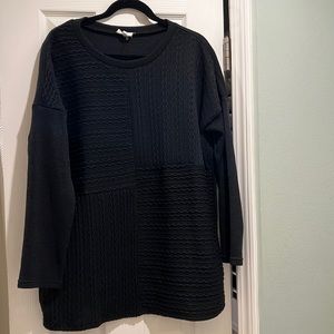 Black crew neck sweater